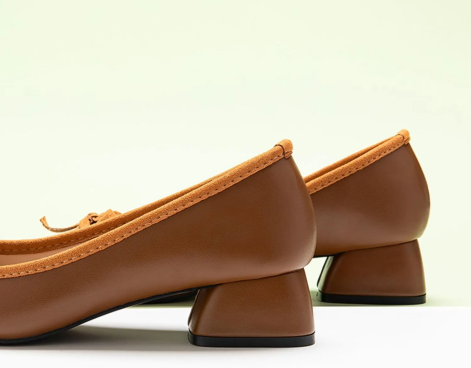 C.Paravano Women's Pump | Square Toe Low Block Heels | Closed Toe Chunky Heels | Leather Low Heel Pumps | Dress Wedding Shoes
