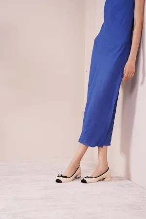 C.Paravano Women's Pump | Square Toe Low Block Heels | Closed Toe Chunky Heels | Leather Low Heel Pumps | Dress Wedding Shoes