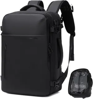 Cusangel compression Vacuum Backpack for Travel,Vacpack,Flight Approved Carry On Backpacks for International Travel,laptop Daypack 45L Expandable 60L Airback (No Vacuum pump)
