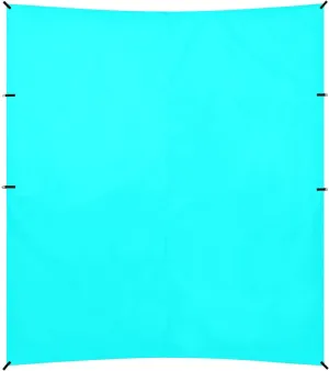 Cyan Aqua Solid Color Pure Plain Beach Canopy UPF50  Protection Waterproof Sun Shelter with Sturdy Poles, Sandbags and Shovel for Family Travel