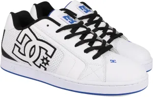 DC Men's Net Skate Shoe, White/Black/Blue, 10.5