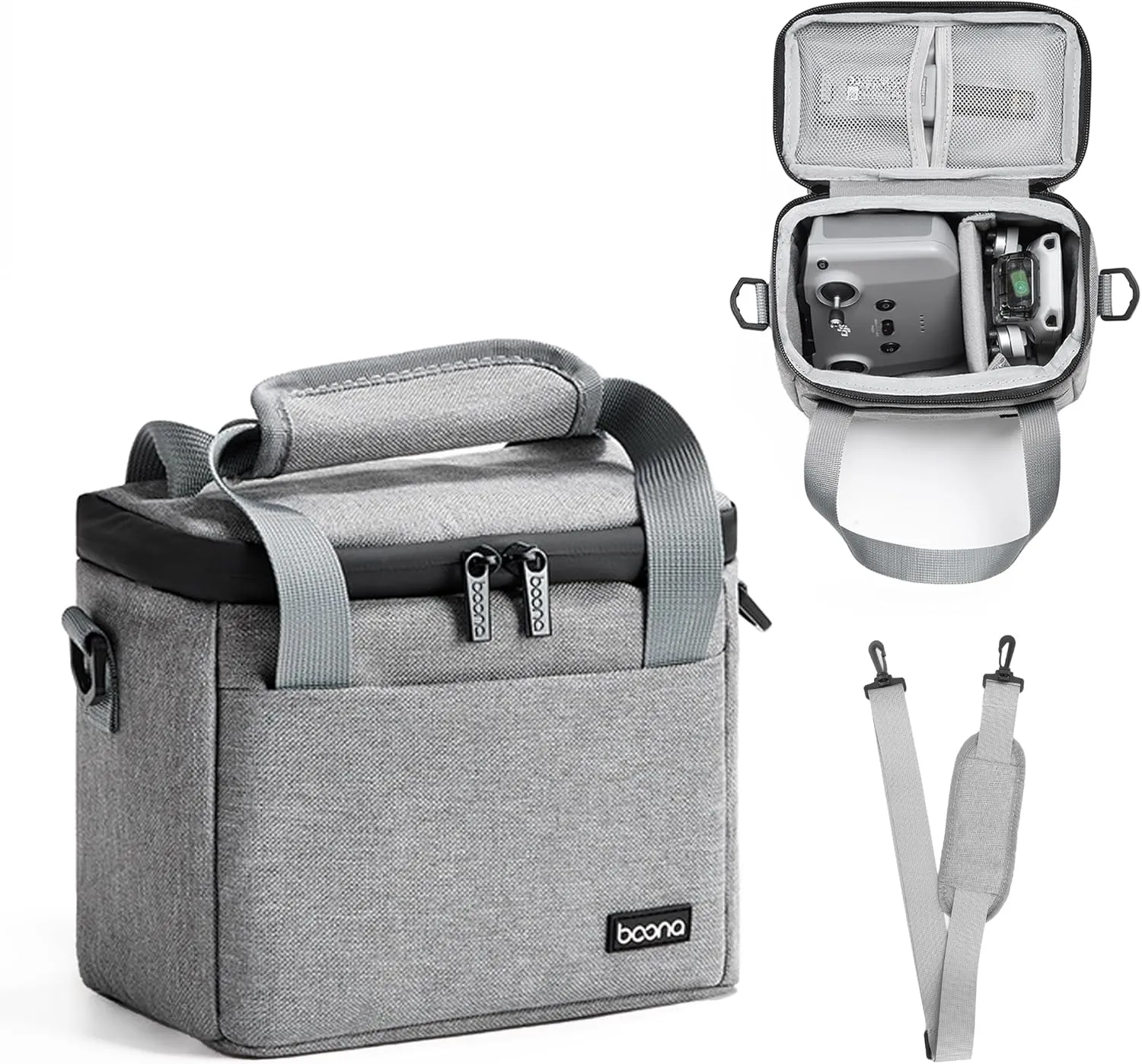 DJI Mini 4K/4/2 SE Travel Carrying Case, Portable Shoulder Bag for Drone & Controller Accessories, Waterproof Oxford Storage Bag with Strap Handle (Grey)