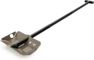 DMOS Stealth Overland Shovel American Made (Flat Dark Earth) - for Sand & Snow - Van Life, Foldable