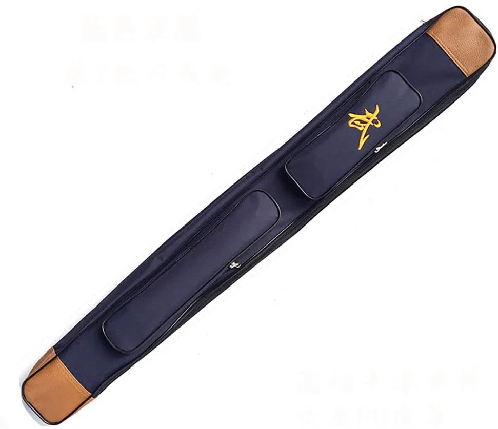 Double Layer Tai Chi Sword Bags, Oxford Fabric Wushu Carry Case Weapon Bag Kendo Bag,Blue