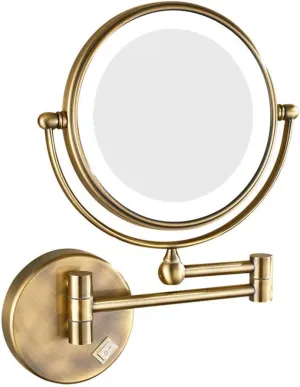 Double Sided Magnifying Makeup Mirror for Bathroom, 360 Degree Swivel, 12.3-Inch Extension,Two-Sided Extendable, for Bathroom (Color : 7X, Size : USB)