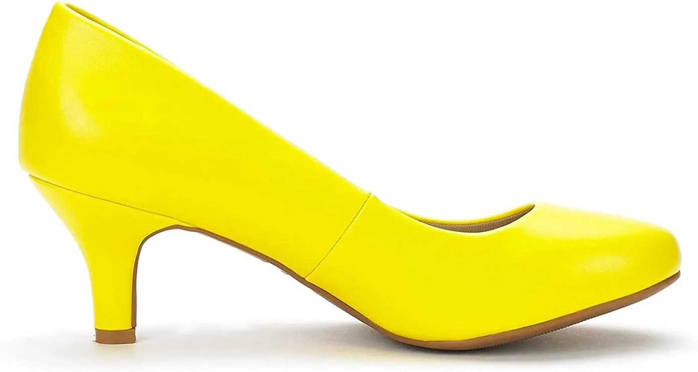 DREAM PAIRS Women's Dress Comfortable Low Heel Pump Shoes