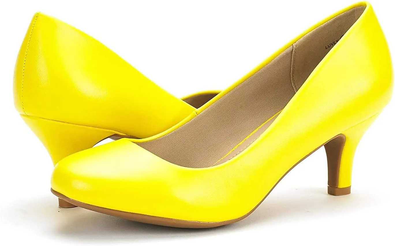 DREAM PAIRS Women's Dress Comfortable Low Heel Pump Shoes