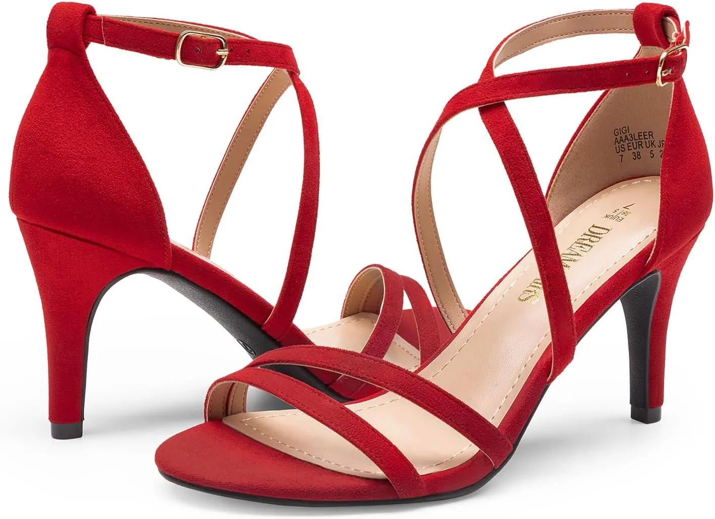 DREAM PAIRS Women's GIGI Fashion Stilettos Open Toe Pump Heel Sandals