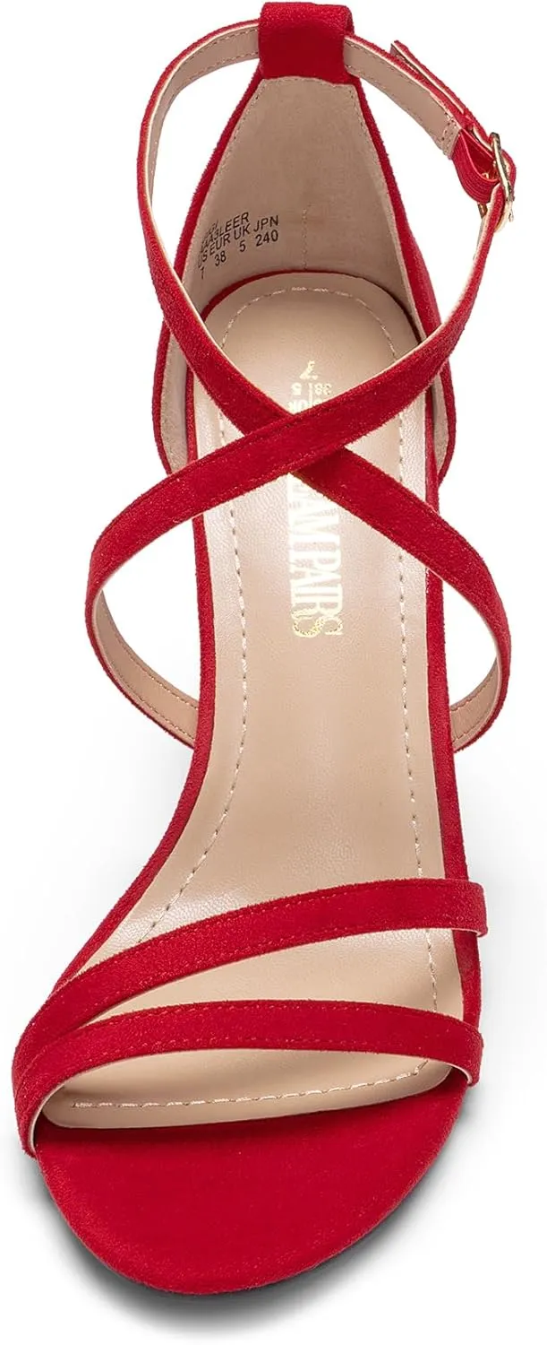 DREAM PAIRS Women's GIGI Fashion Stilettos Open Toe Pump Heel Sandals