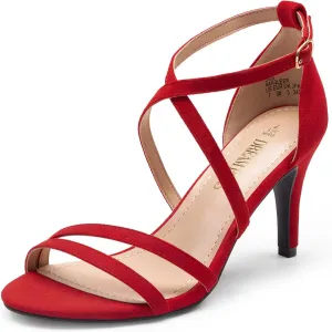 DREAM PAIRS Women's GIGI Fashion Stilettos Open Toe Pump Heel Sandals