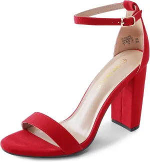 DREAM PAIRS Women's Hi-Chunk High Heel Pump Sandals