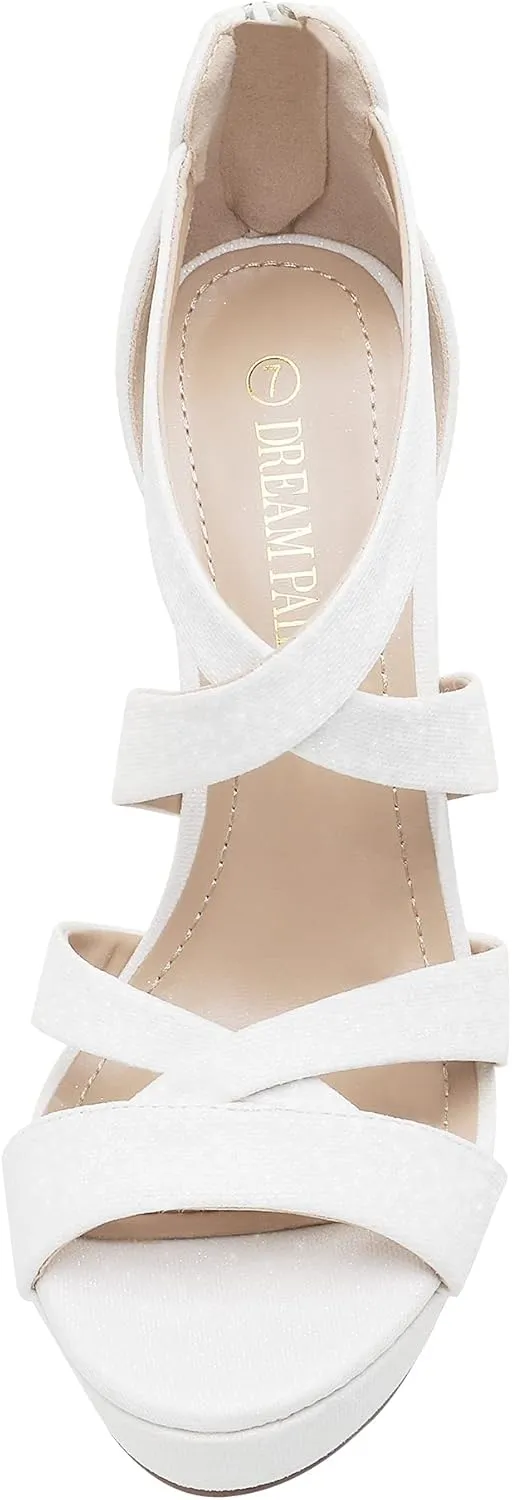 DREAM PAIRS Women's High Heel Platform Dress Pump Sandals