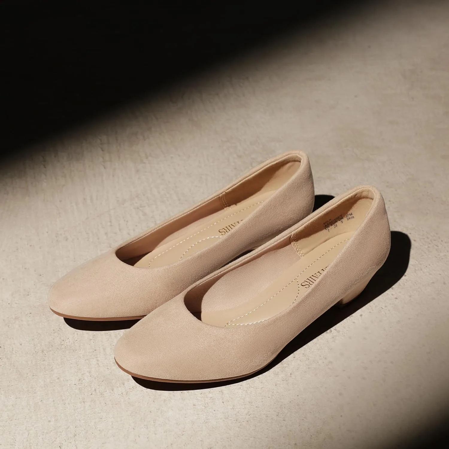 DREAM PAIRS Women's Mila Low Chunky Heel Pump Shoes