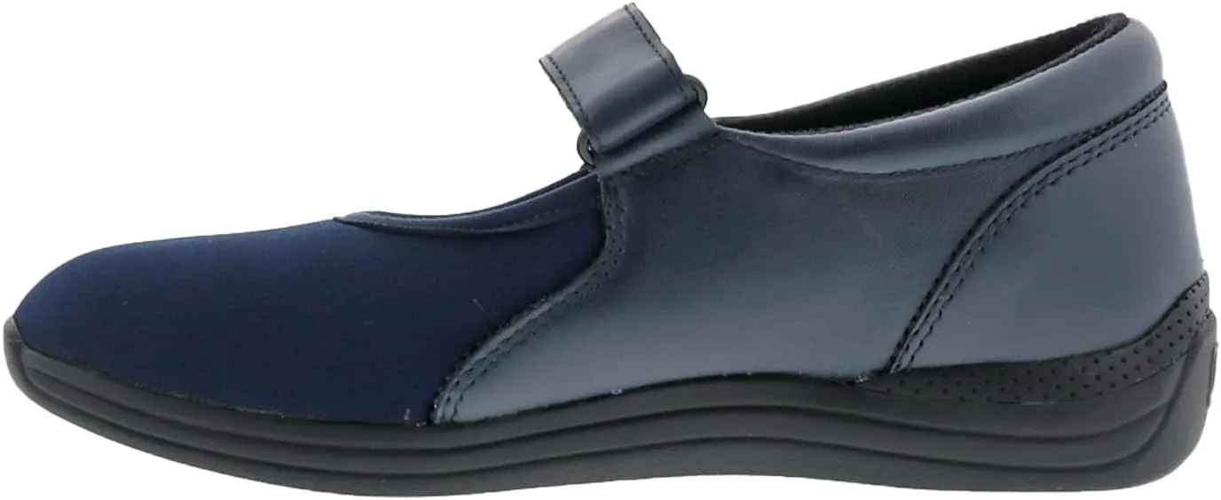 Drew Women's Magnolia Comfortable Slip-Resistant Mary Jane Adjustable Strap Flat with Arch Support