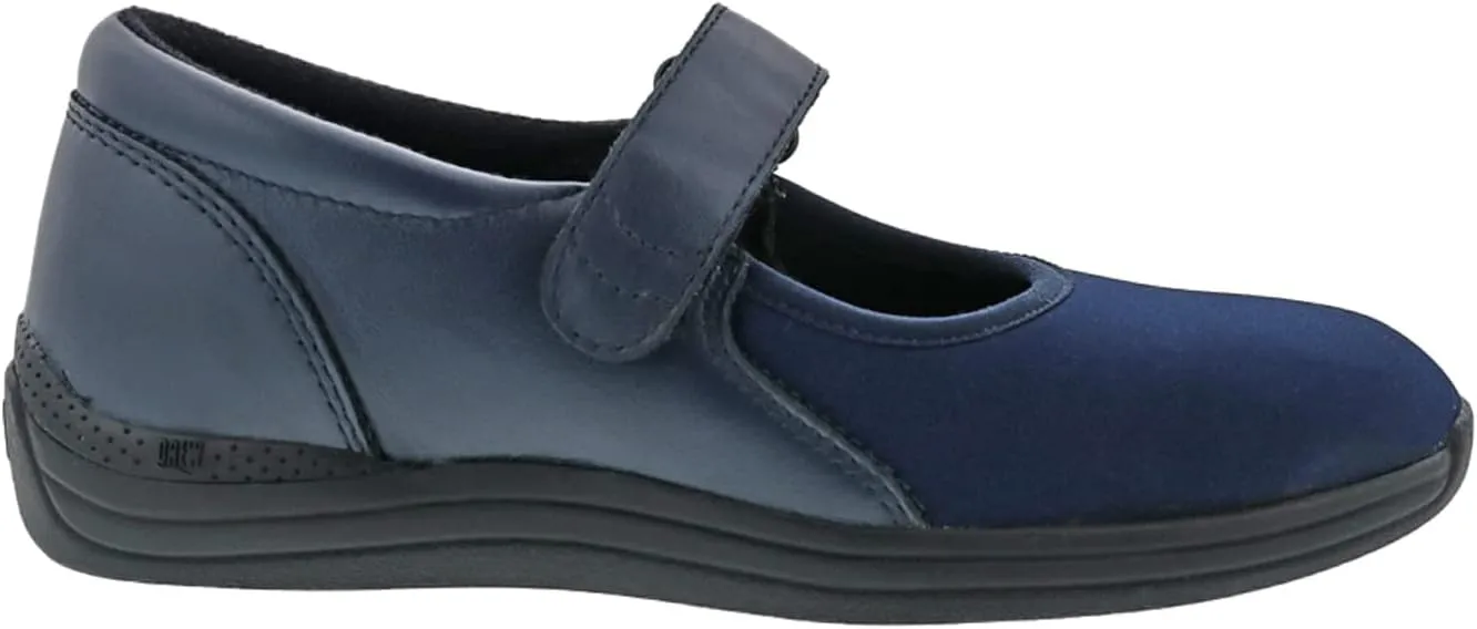 Drew Women's Magnolia Comfortable Slip-Resistant Mary Jane Adjustable Strap Flat with Arch Support