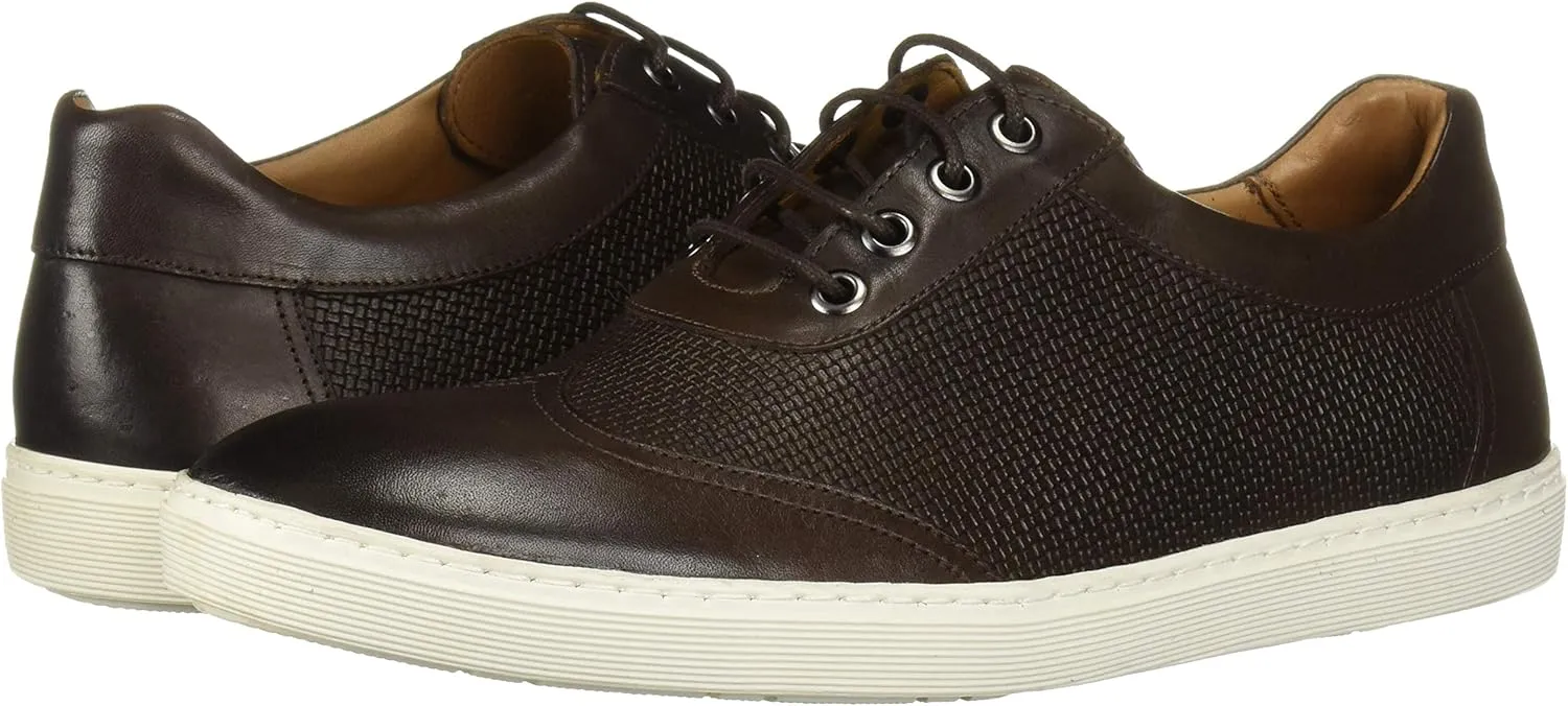 Driver Club USA Men's Leather Brooklyn Mini Basket Wingtip Sneaker