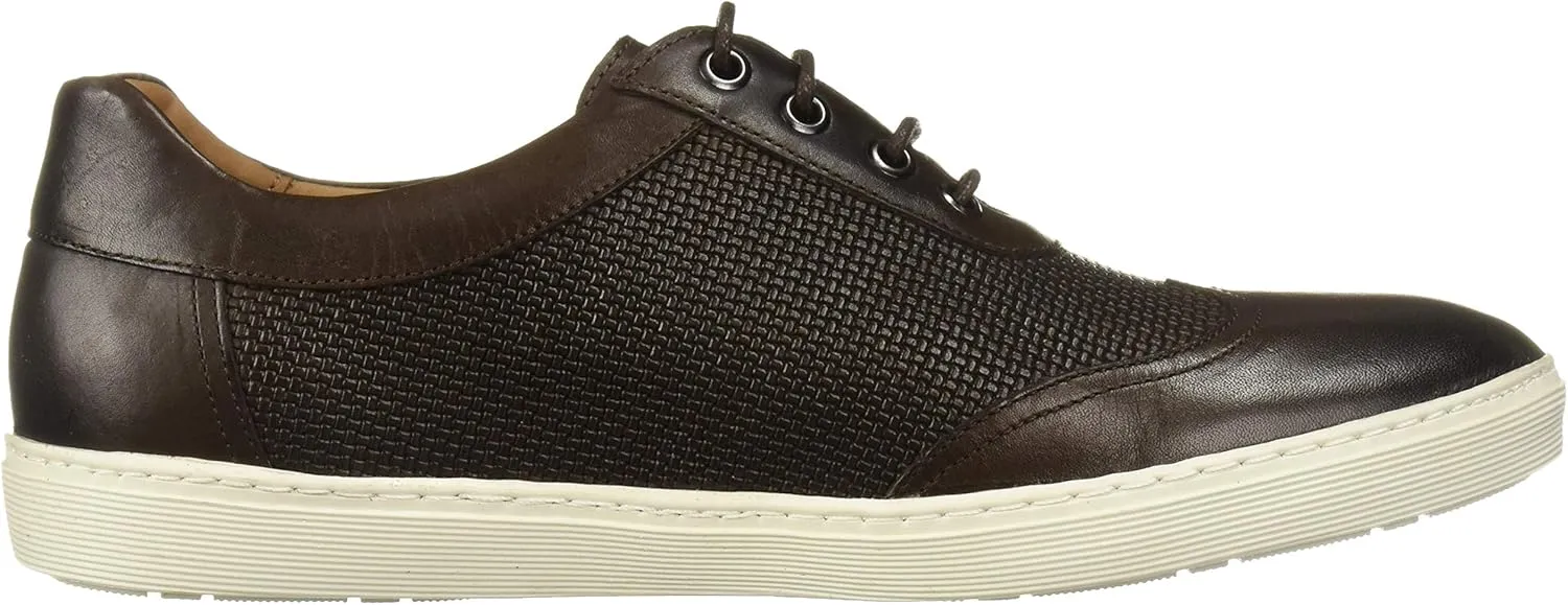 Driver Club USA Men's Leather Brooklyn Mini Basket Wingtip Sneaker