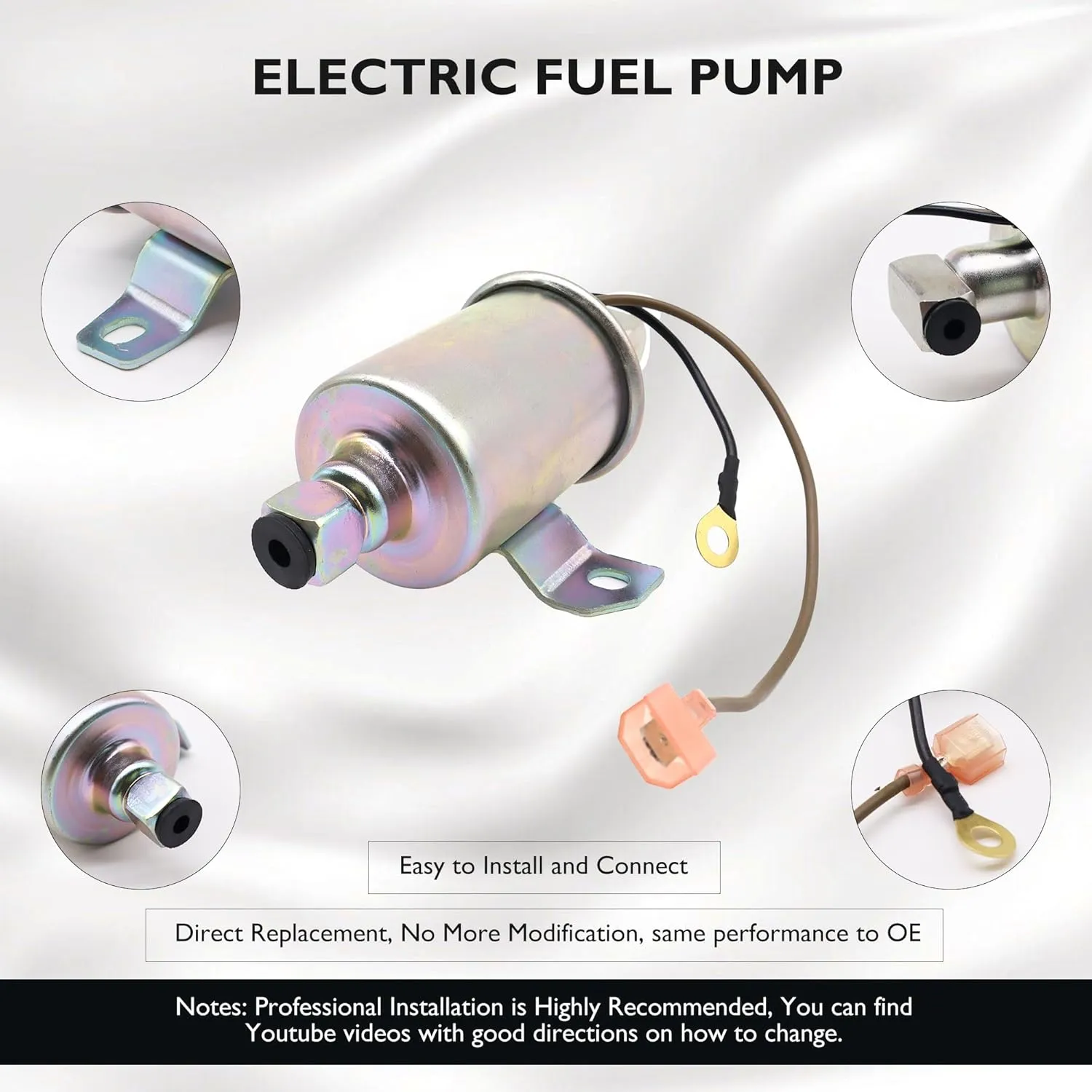 E11009 Electric Fuel Pump 12V Compatible with Onan Cummins 5500 RV Generator Genset Emerald Plus Motor Set 5000kg Generator Replaces 149-2331-02 A047N923 A029F891 149-2331