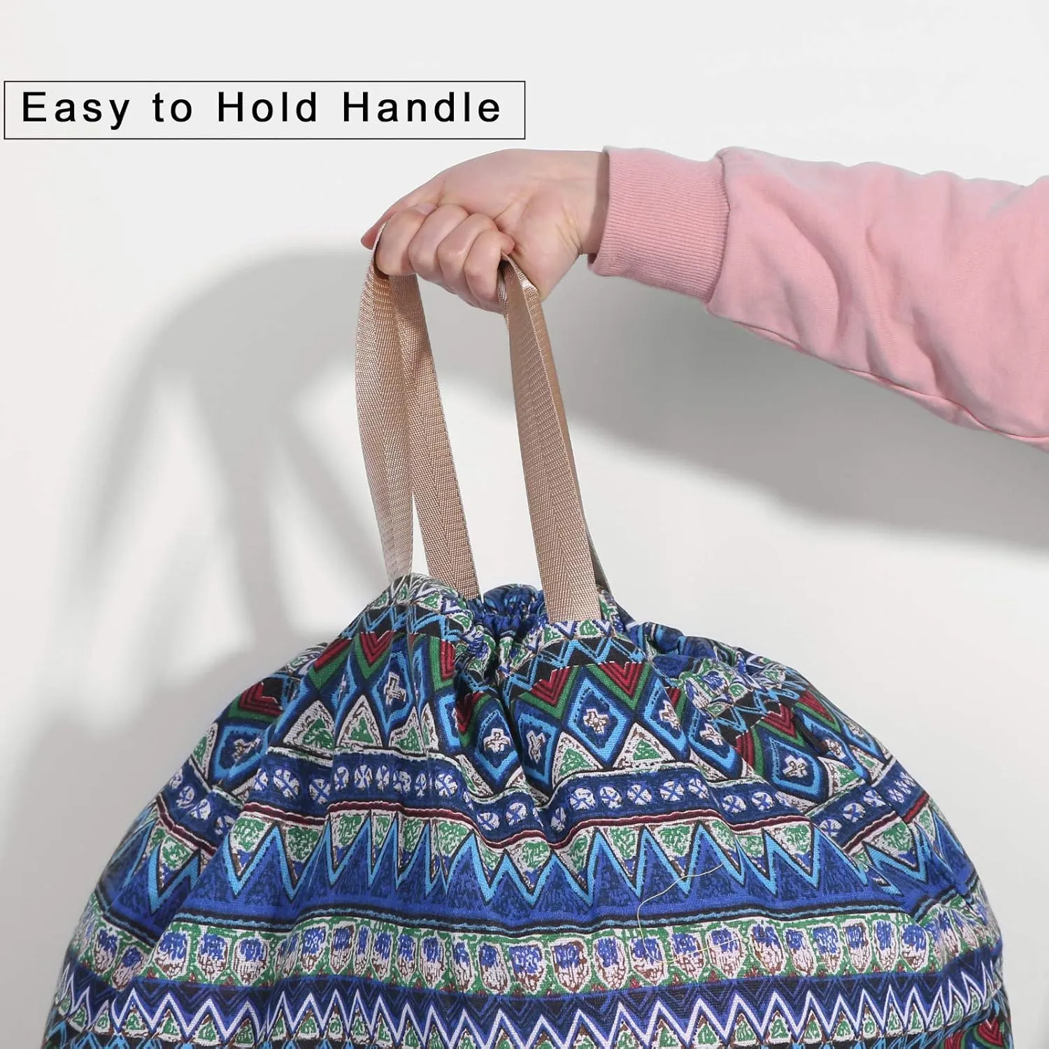 Extra Large Laundry Bag with Drawstring and Handle, Heavy Duty Travel Dirty Clothes Bag for Laundromat and Household, Durable Rip-Stop Laundry Hamper Liner, 22 Patterns(28 x 40 Inch) by SANFERGE