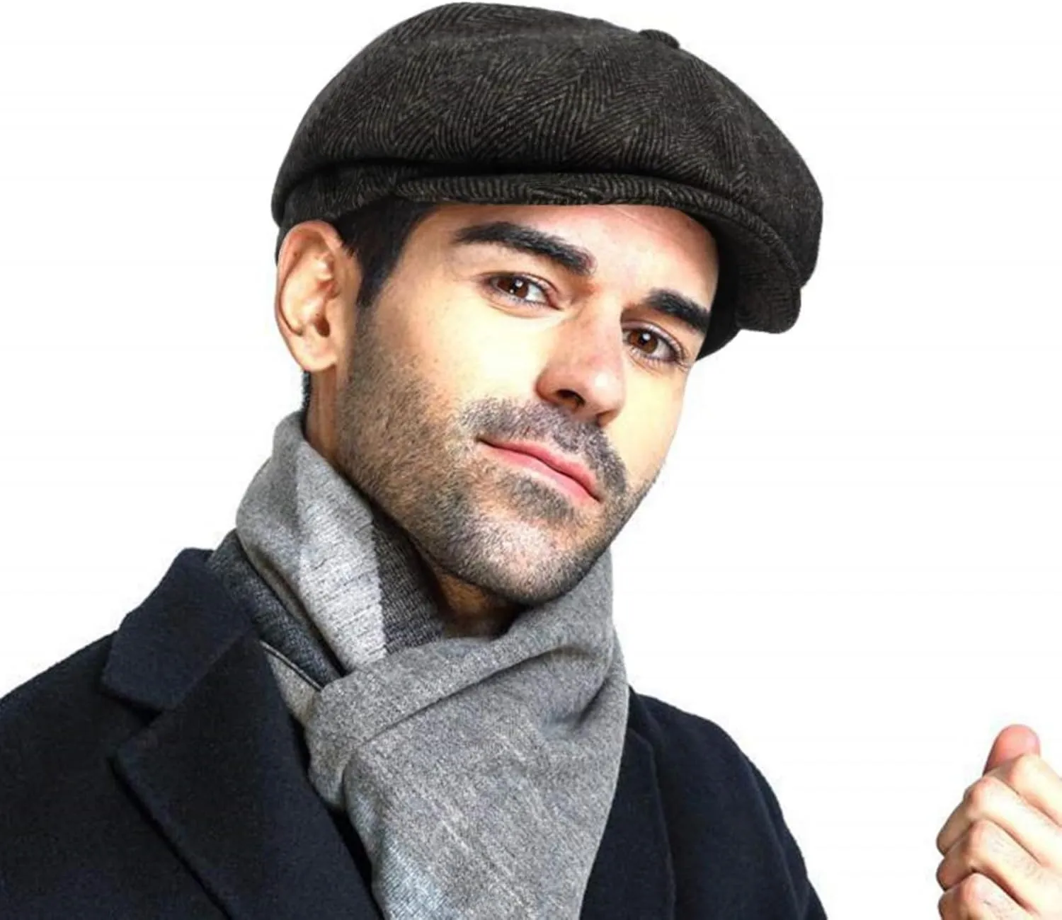 Fashion Men’s Classic Newsboy Gatsby Hat Blend Wool Vintage Flat Ivy Cabbie Cap Boyfriend Gifts(Medium/Large/X-Large)