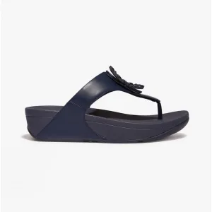 FitFlop LULU CRYSTAL Womens Toe-Post Sandals Stone Midnight Navy