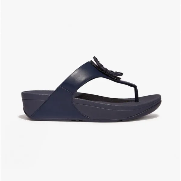 FitFlop LULU CRYSTAL Womens Toe-Post Sandals Stone Midnight Navy