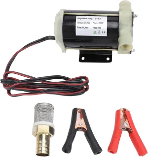 FLEXMAN 12V Self Priming Bilge Pump, 200W 12M Head 40L Versatile Pumping Water Pump, Water Transfer Flexible Impeller Pump for Freshwater, Saltwater