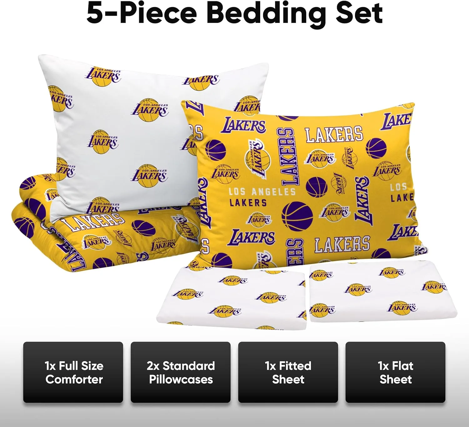 FOCO NFL Bed in a Bag Comforter Bedding-3- Piece Set