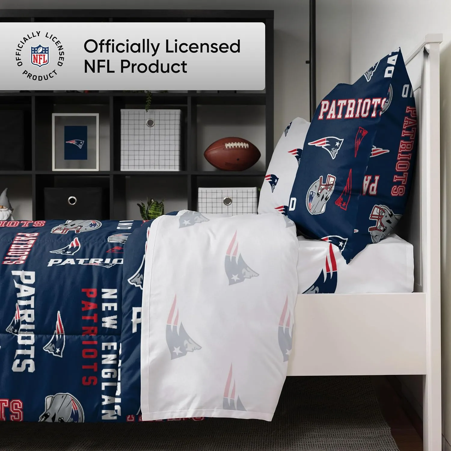 FOCO NFL Team Logo Bed in a Bag Comforter Sheets Pillow Cases Bedding 5-Piece Set