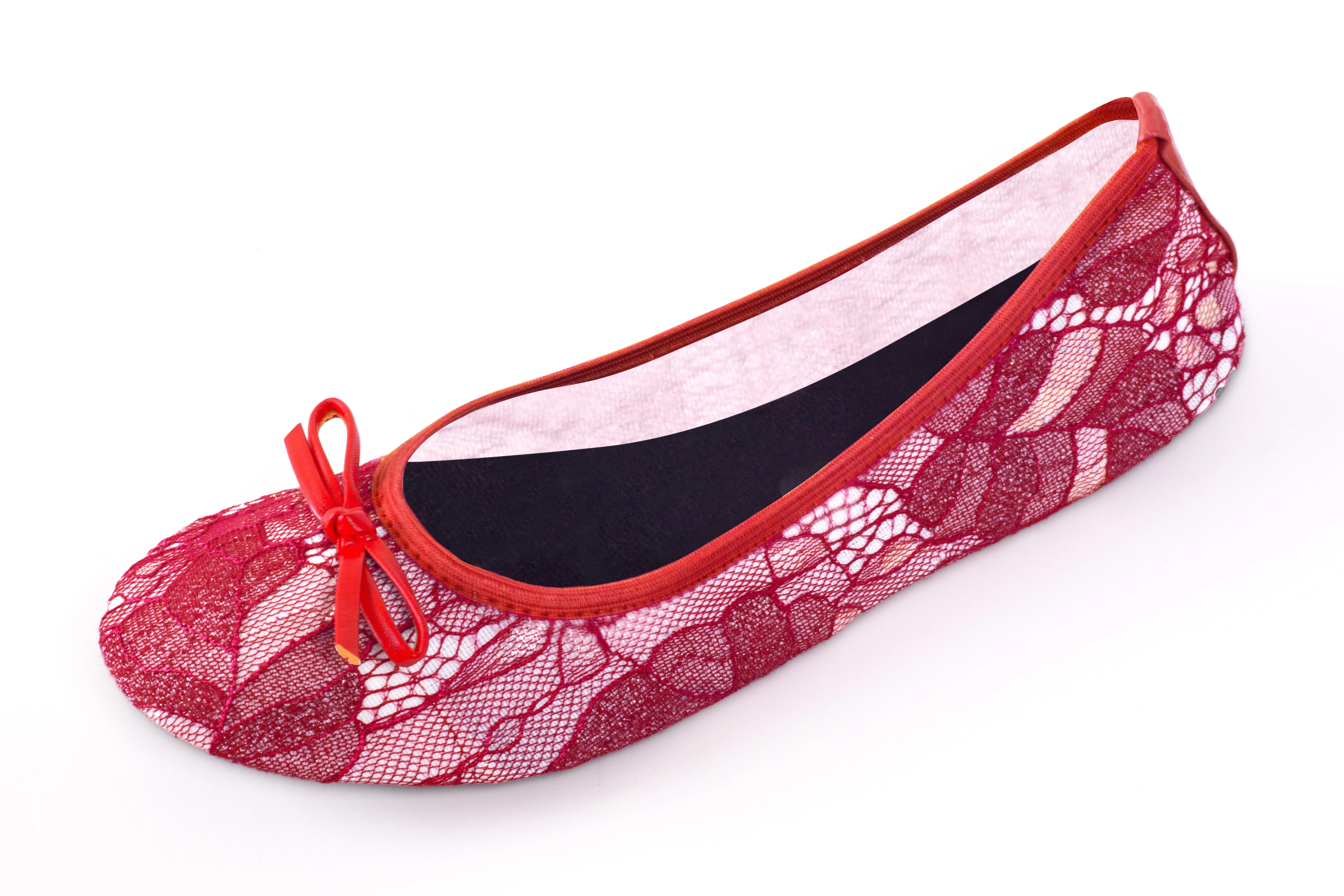 Foldable Wedding Flats / Flat Lace Wedding Shoe
