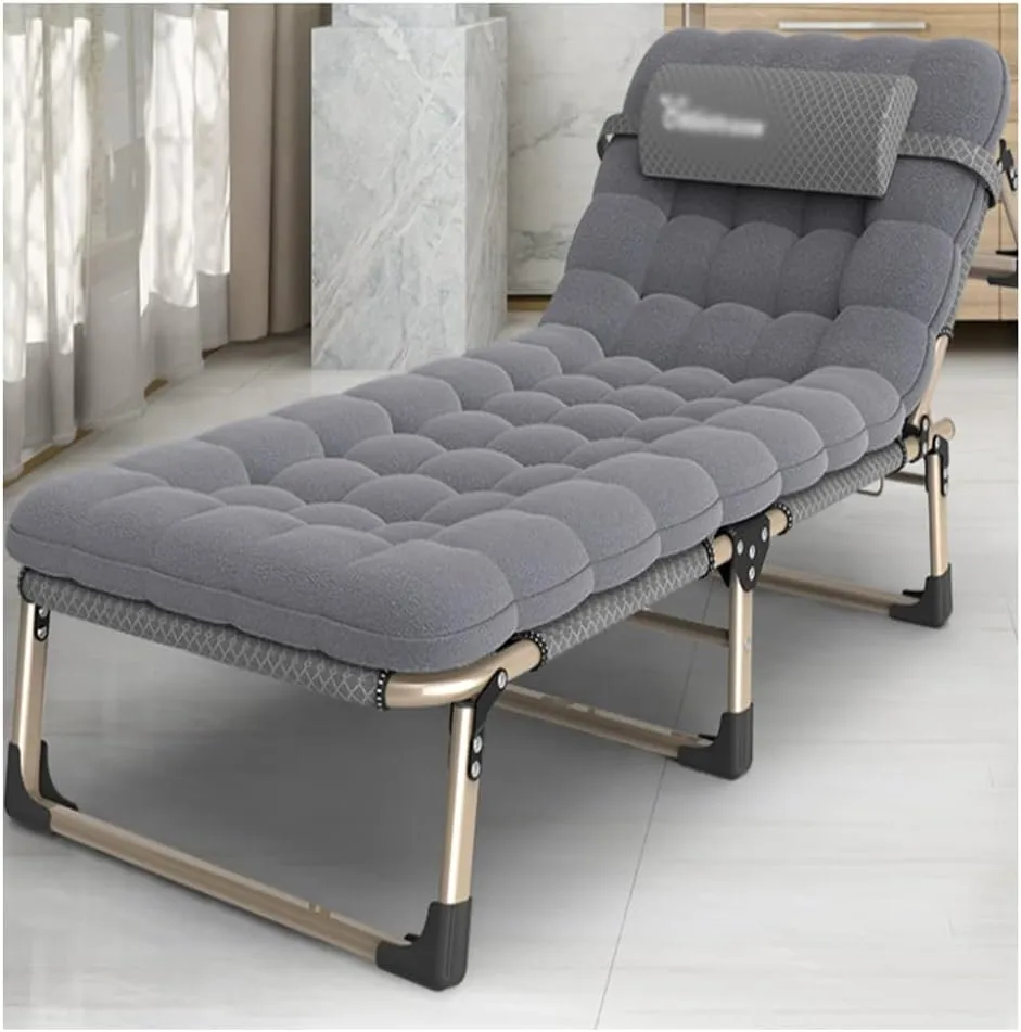 Folding Bed Lunch Office Lunch Bed Simple Leisure Accompanying Bed Outdoor Single Multifunctional Recliner Folding Bed