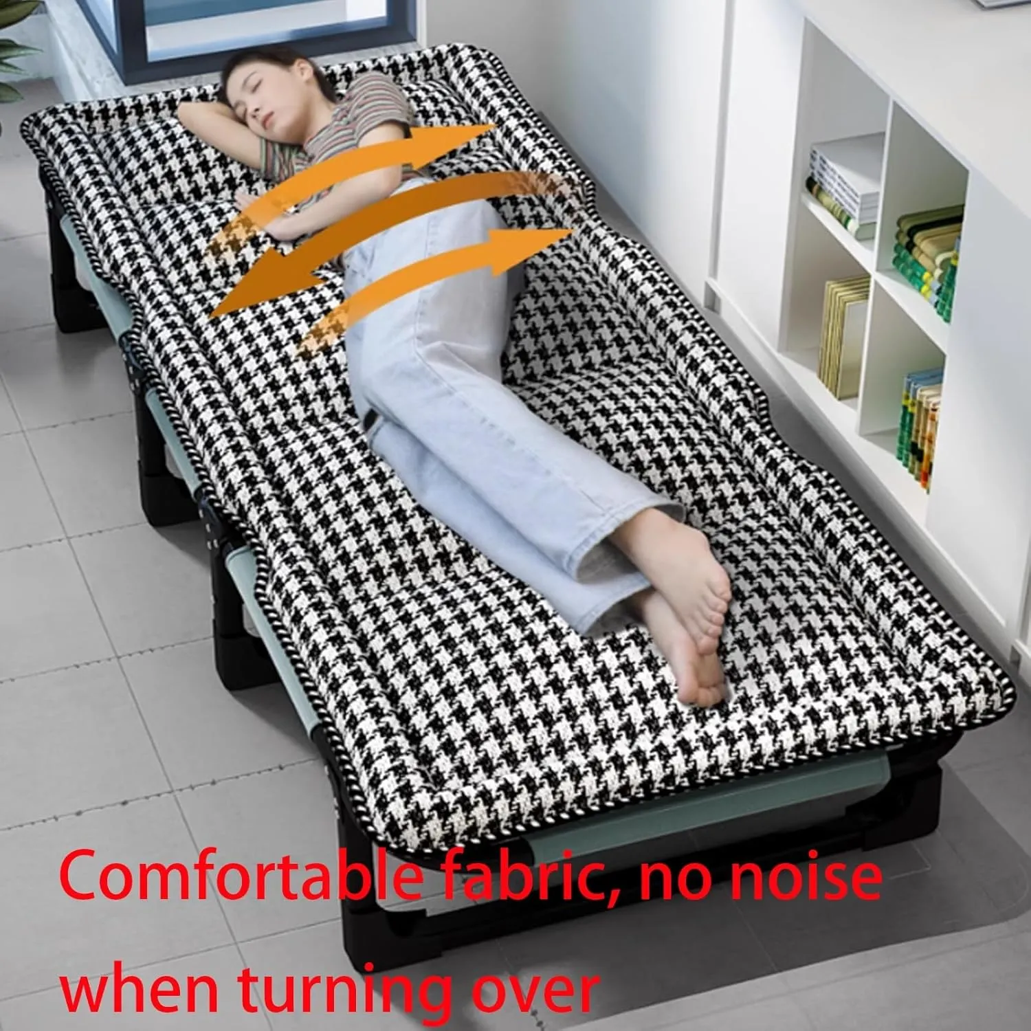 Folding Camping Cot with Mattresses 4-Level Adjustment of Backrest Portable Foldable Bed Provide A Comfortable Rest for Camping, Home, Office, No Installation Required(Gray,175 * 56 * 30cm)