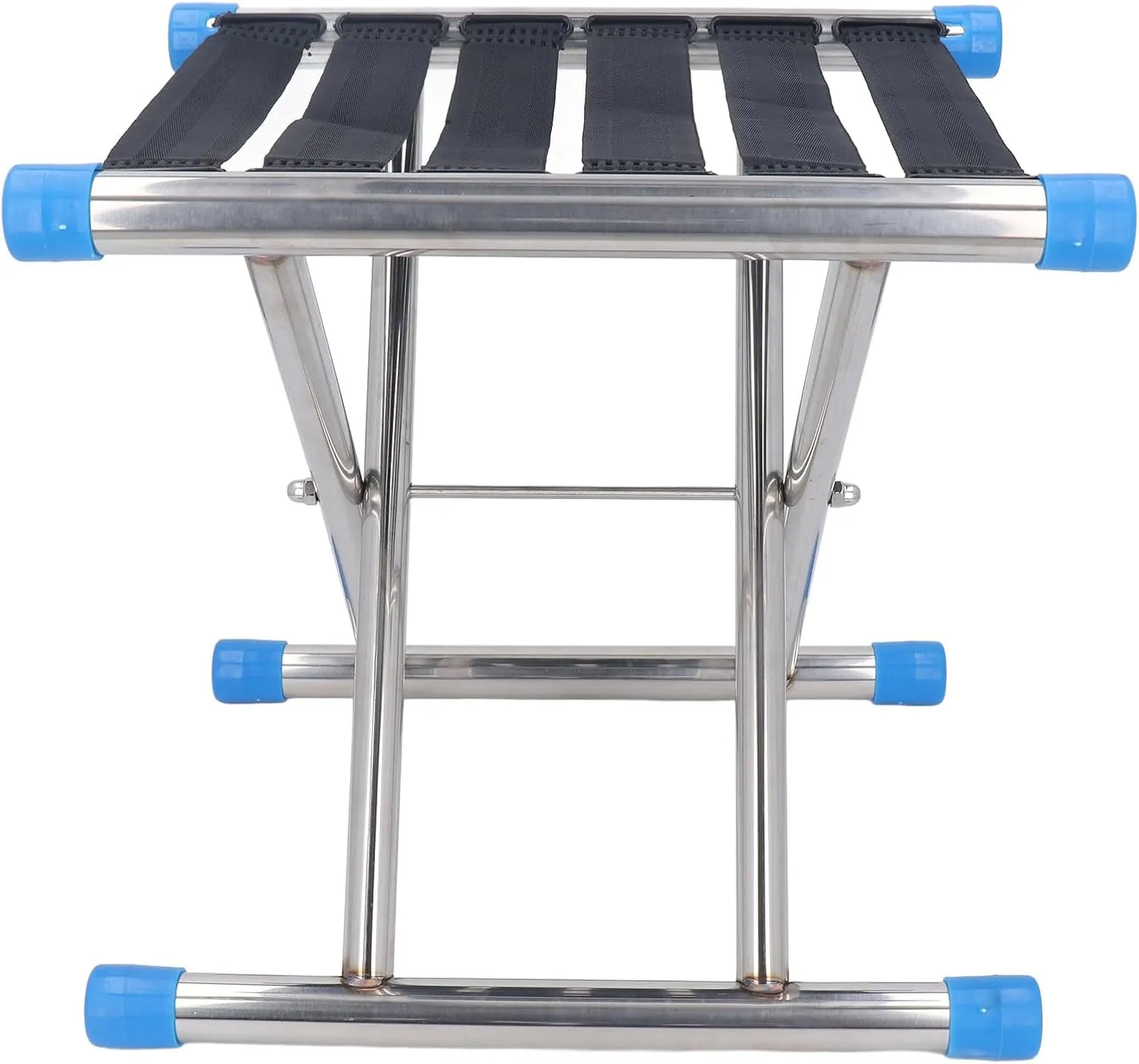Folding Stool, 600D Oxford Fabric Multifunctional Folding Camping Stool Seat Wide Application for Beach (B)