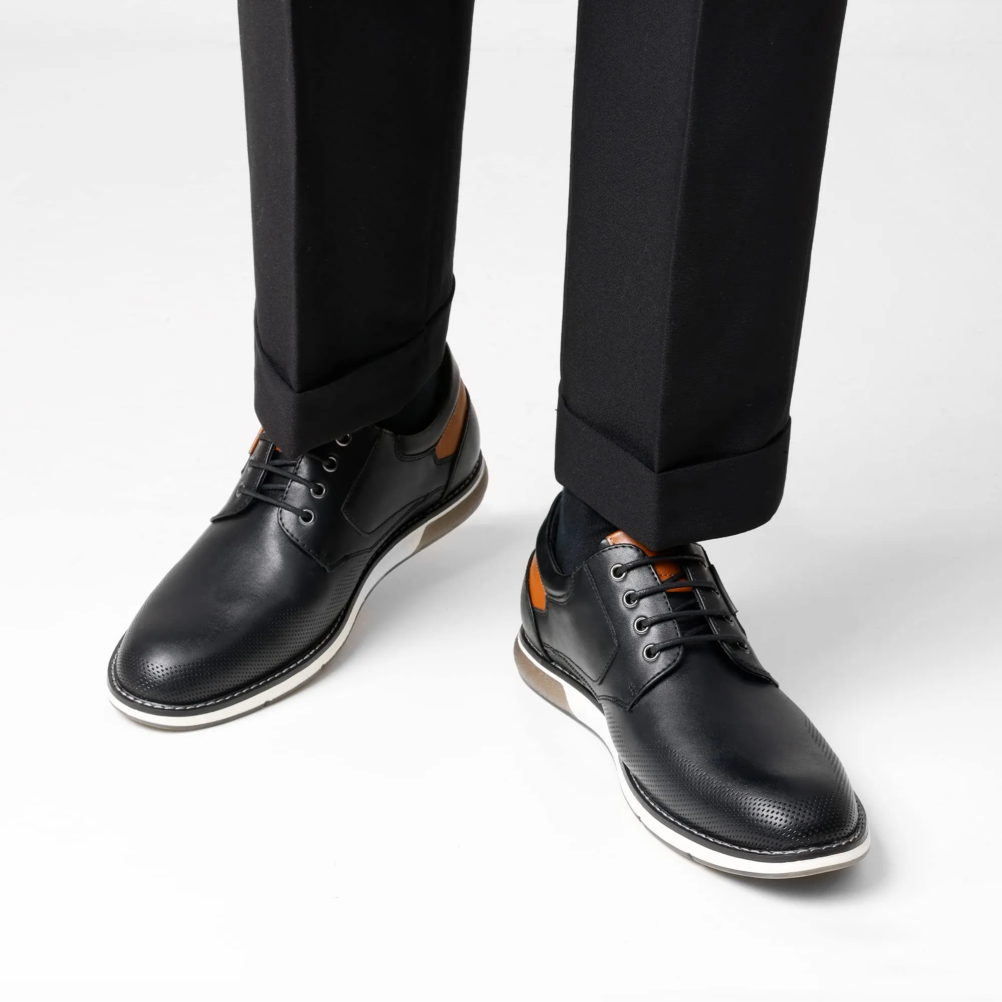 Formal Sneakers Men's Derby Dress Marc Bruno Casual Oxfords Wide 9 Unbeatable price Business Unique Shoes