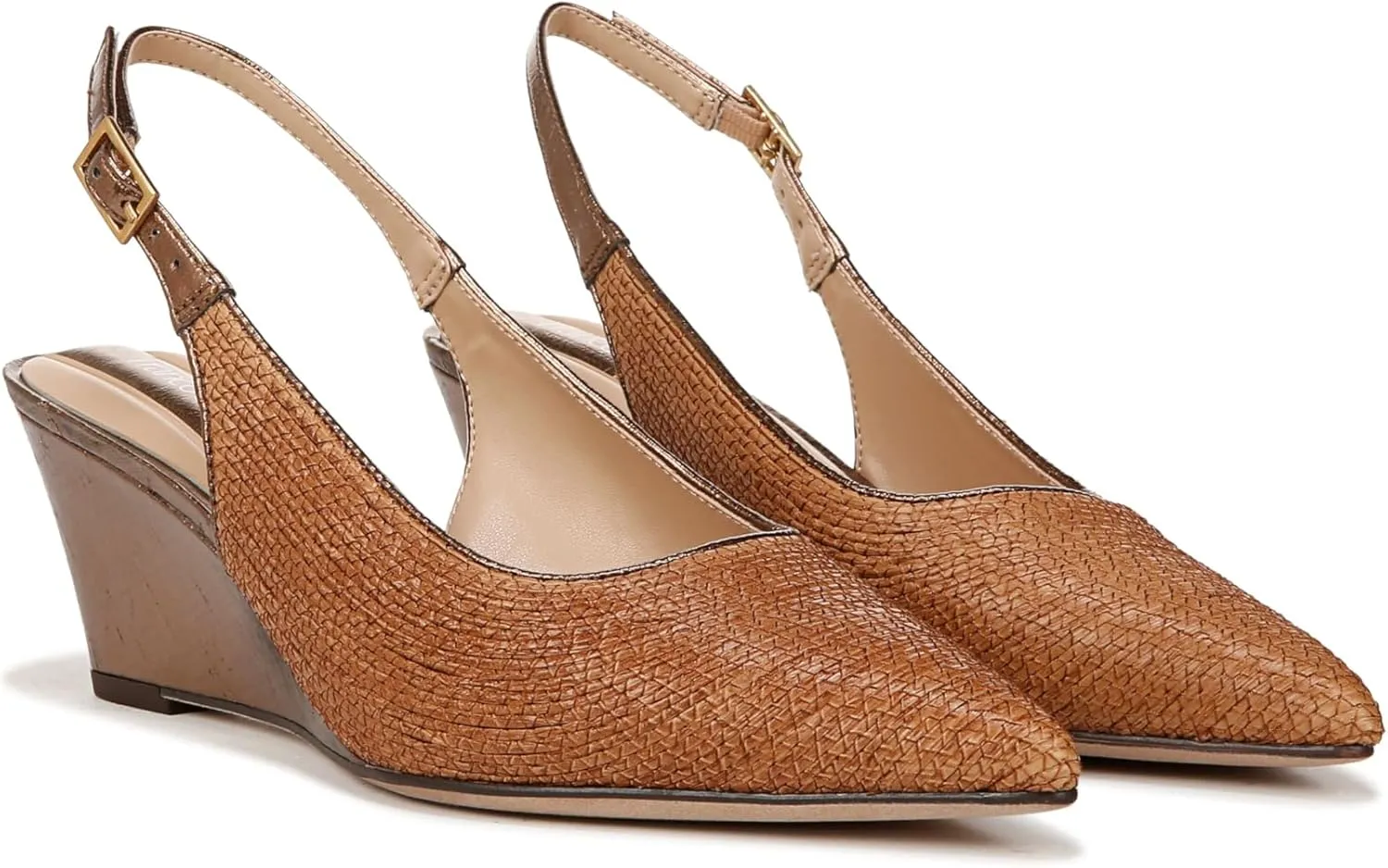 Franco Sarto Women's Tessa Pointed Toe Slingback Wedge Pump