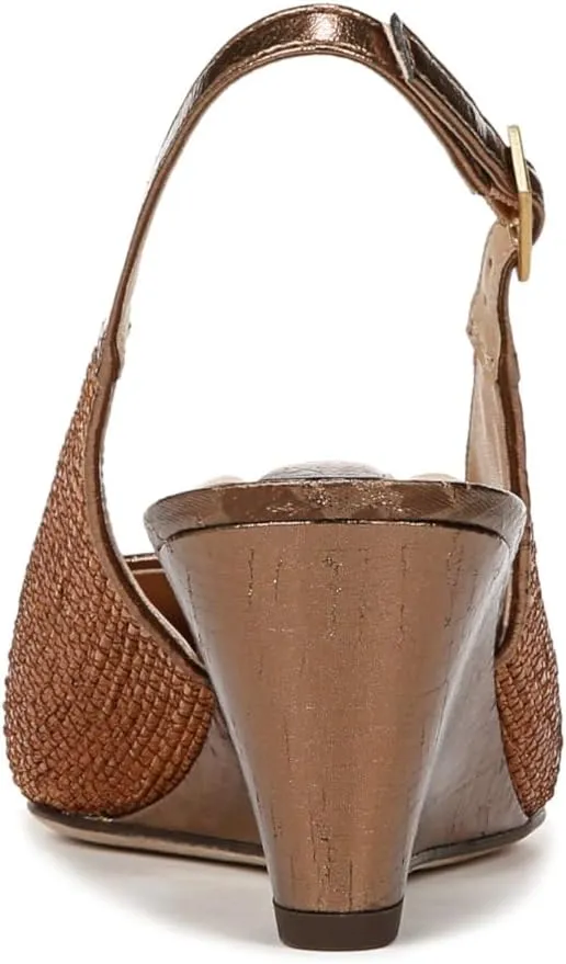 Franco Sarto Women's Tessa Pointed Toe Slingback Wedge Pump