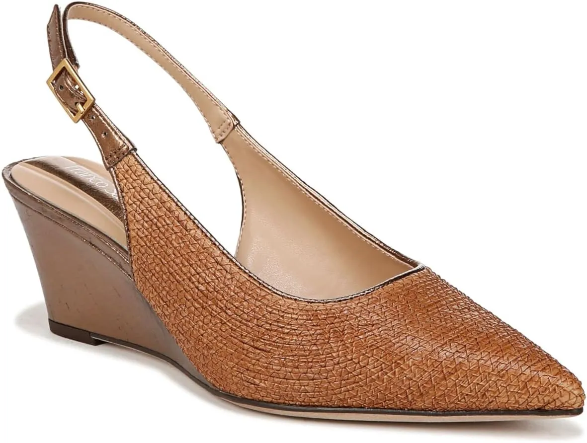 Franco Sarto Women's Tessa Pointed Toe Slingback Wedge Pump