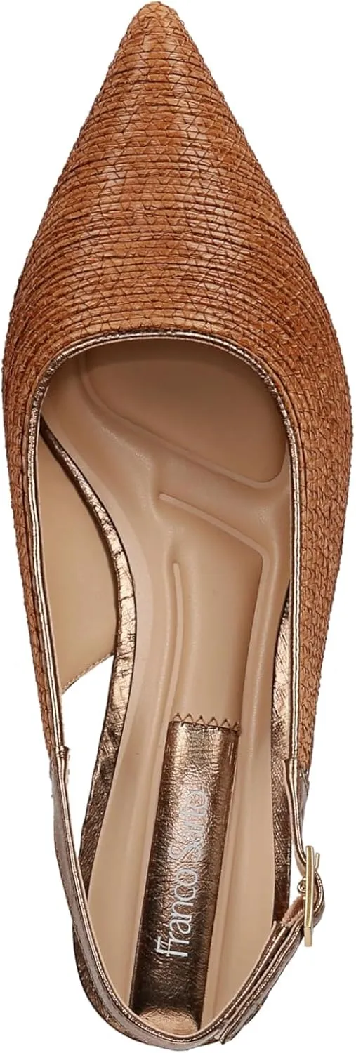 Franco Sarto Women's Tessa Pointed Toe Slingback Wedge Pump