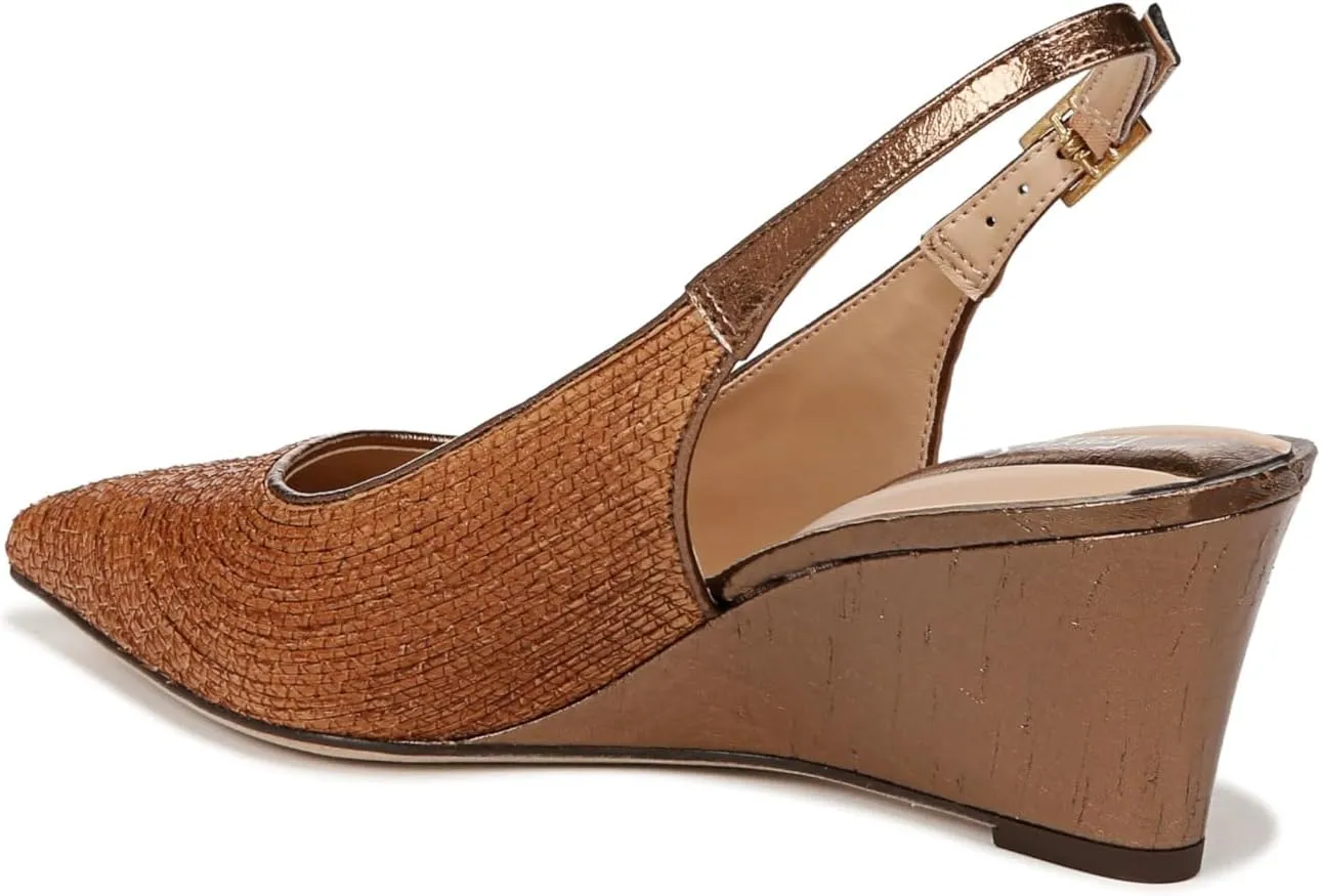 Franco Sarto Women's Tessa Pointed Toe Slingback Wedge Pump