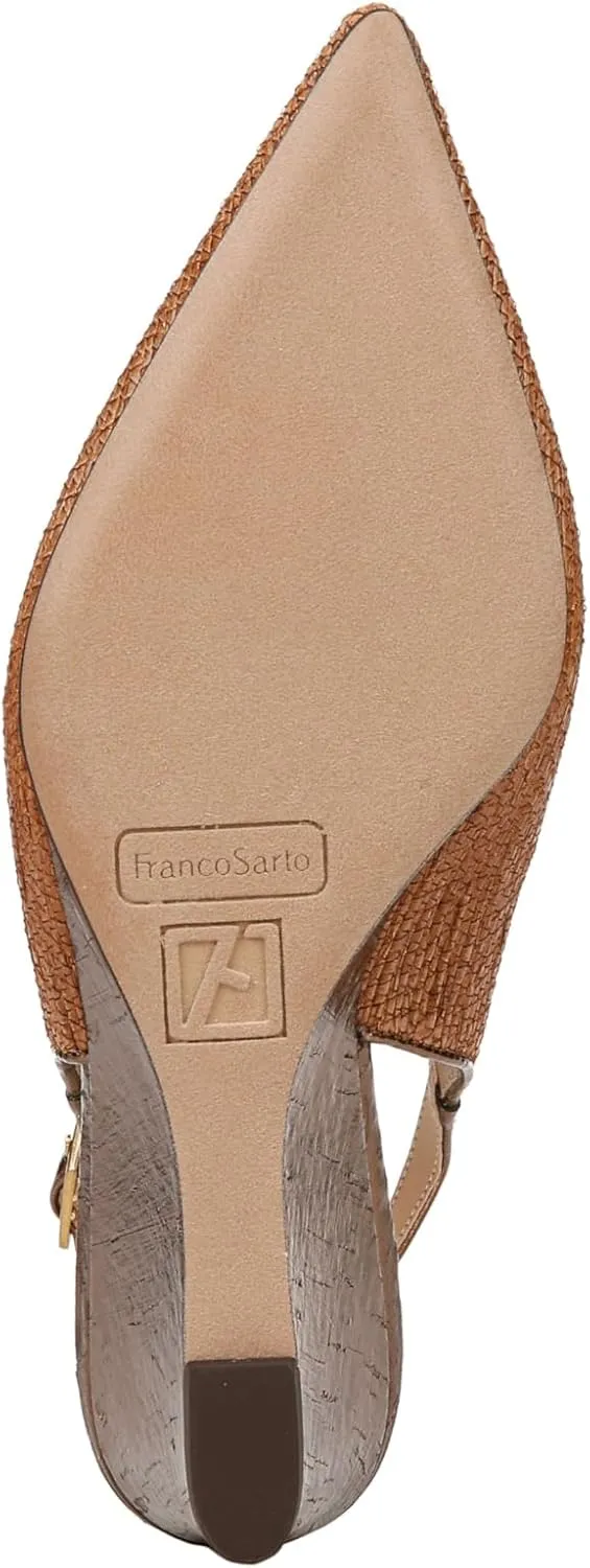 Franco Sarto Women's Tessa Pointed Toe Slingback Wedge Pump
