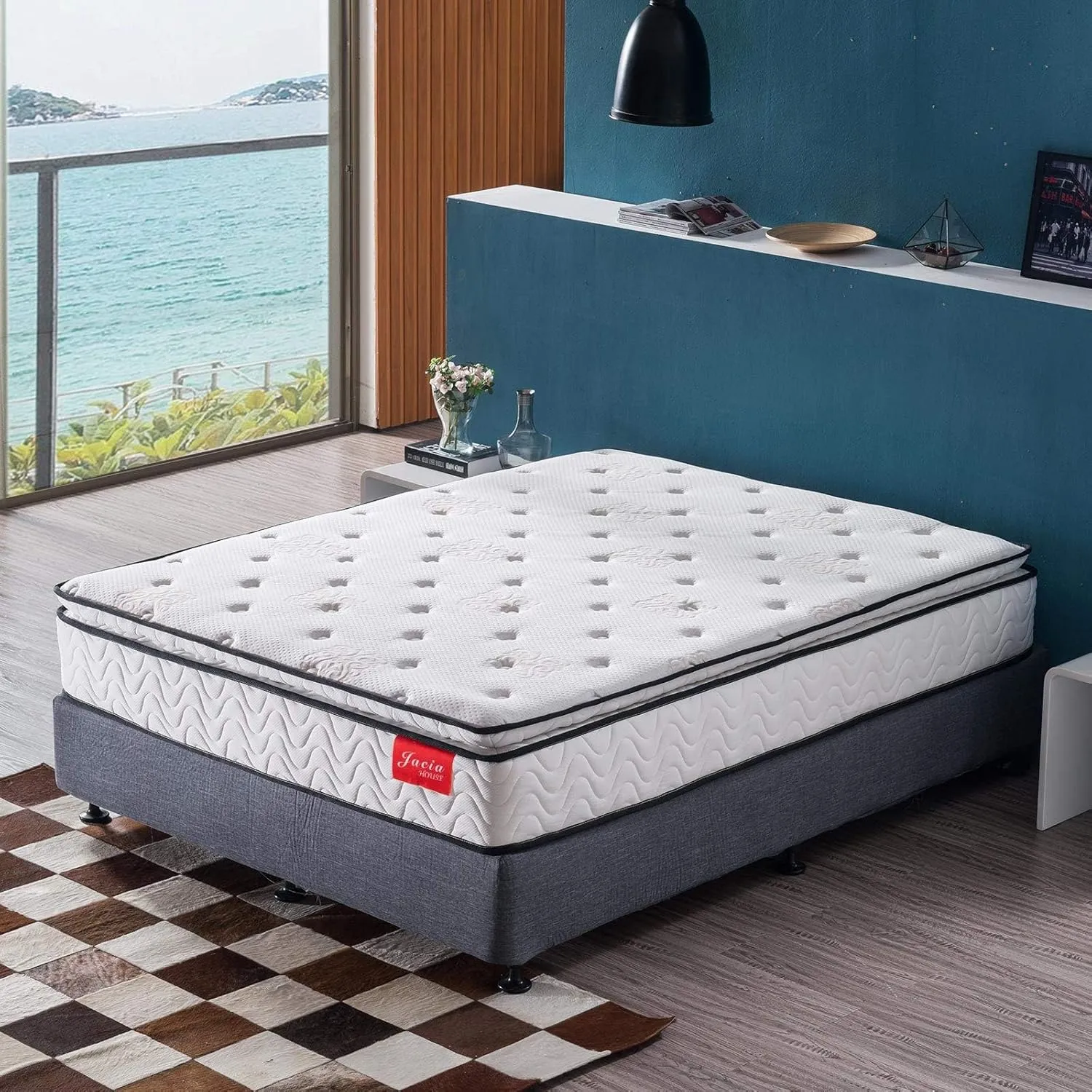 Full Mattress - 11.4 Inch Memory Foam & Innerspring Hybrid Mattress - Pillow Top - Bed in a Bag