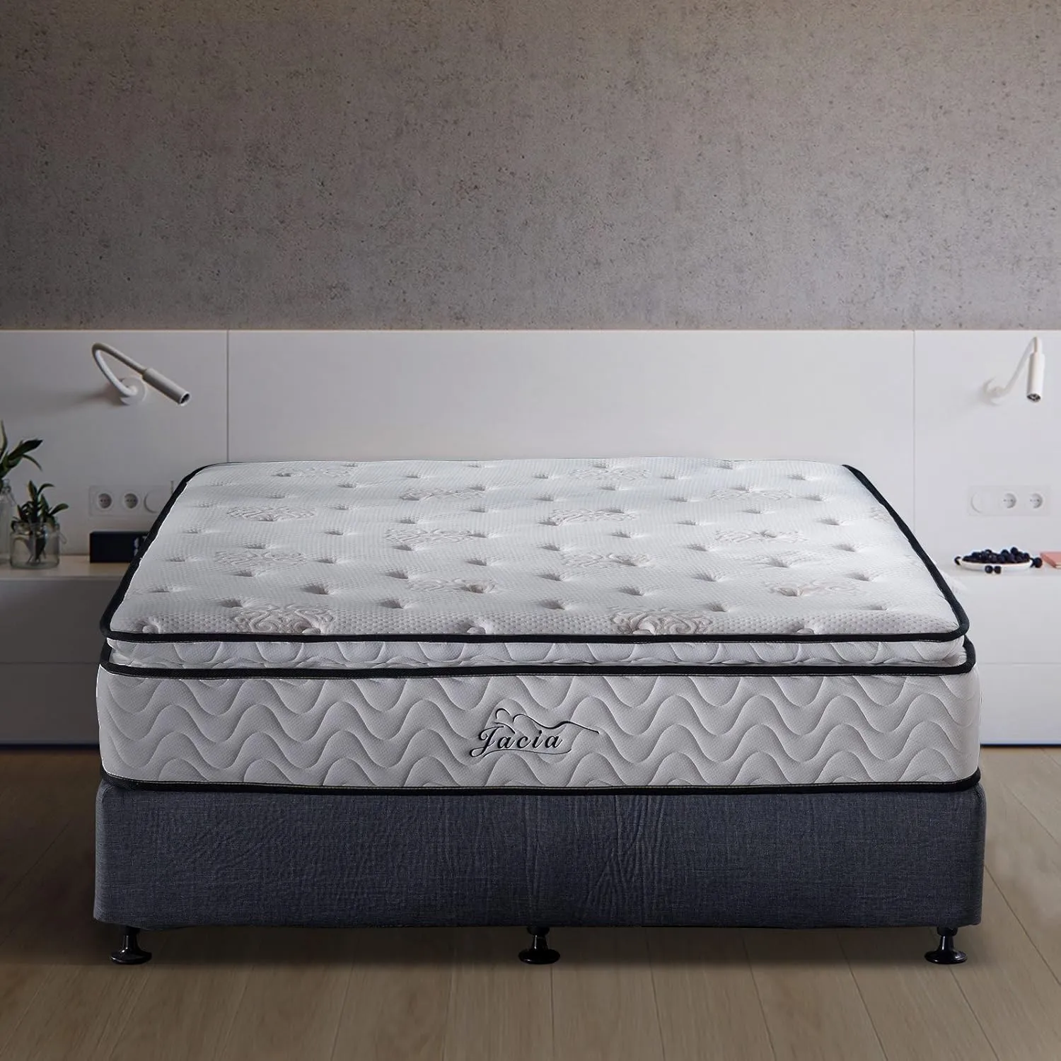Full Mattress - 11.4 Inch Memory Foam & Innerspring Hybrid Mattress - Pillow Top - Bed in a Bag