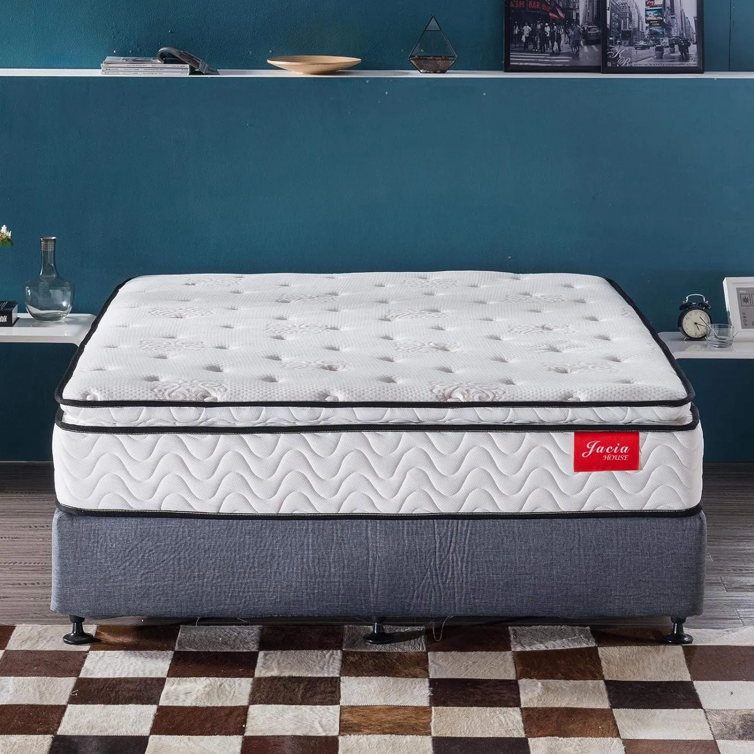 Full Mattress - 11.4 Inch Memory Foam & Innerspring Hybrid Mattress - Pillow Top - Bed in a Bag
