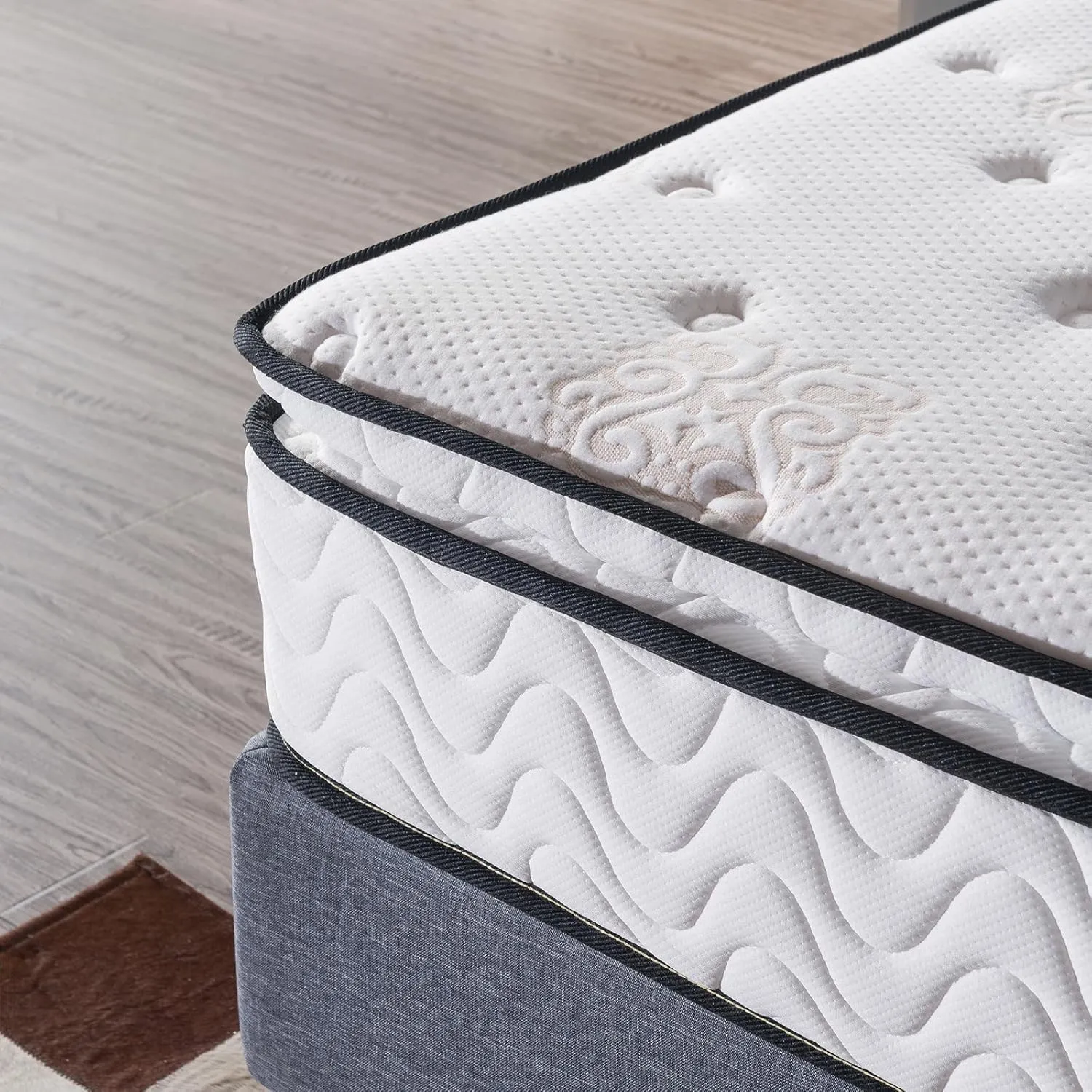 Full Mattress - 11.4 Inch Memory Foam & Innerspring Hybrid Mattress - Pillow Top - Bed in a Bag