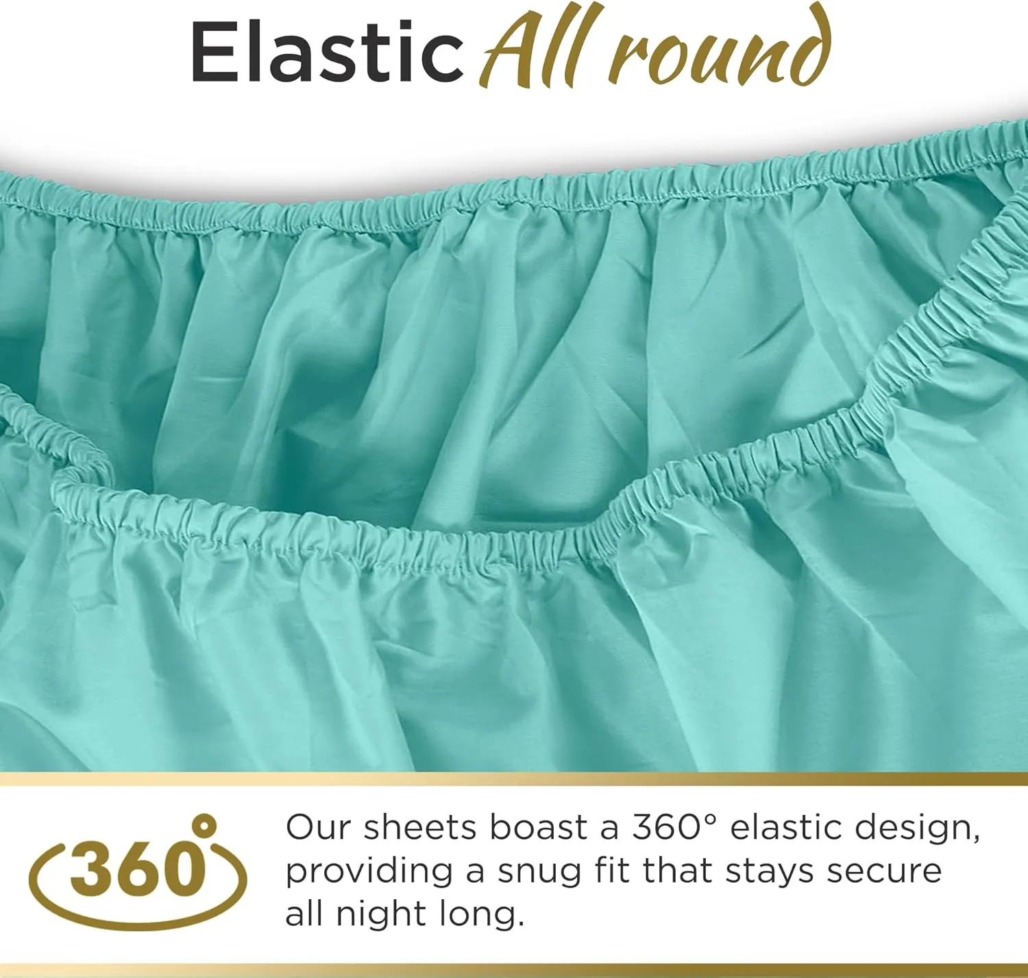 Full XL 100% Microfiber Double Brushed Sheet Set - Extra-Soft, Breathable & Wrinkle-Free - 15" Deep Pockets, 54" x 80" - Ideal for Extra Long Full Beds - 4PC Set (Full XL, Aqua Blue)