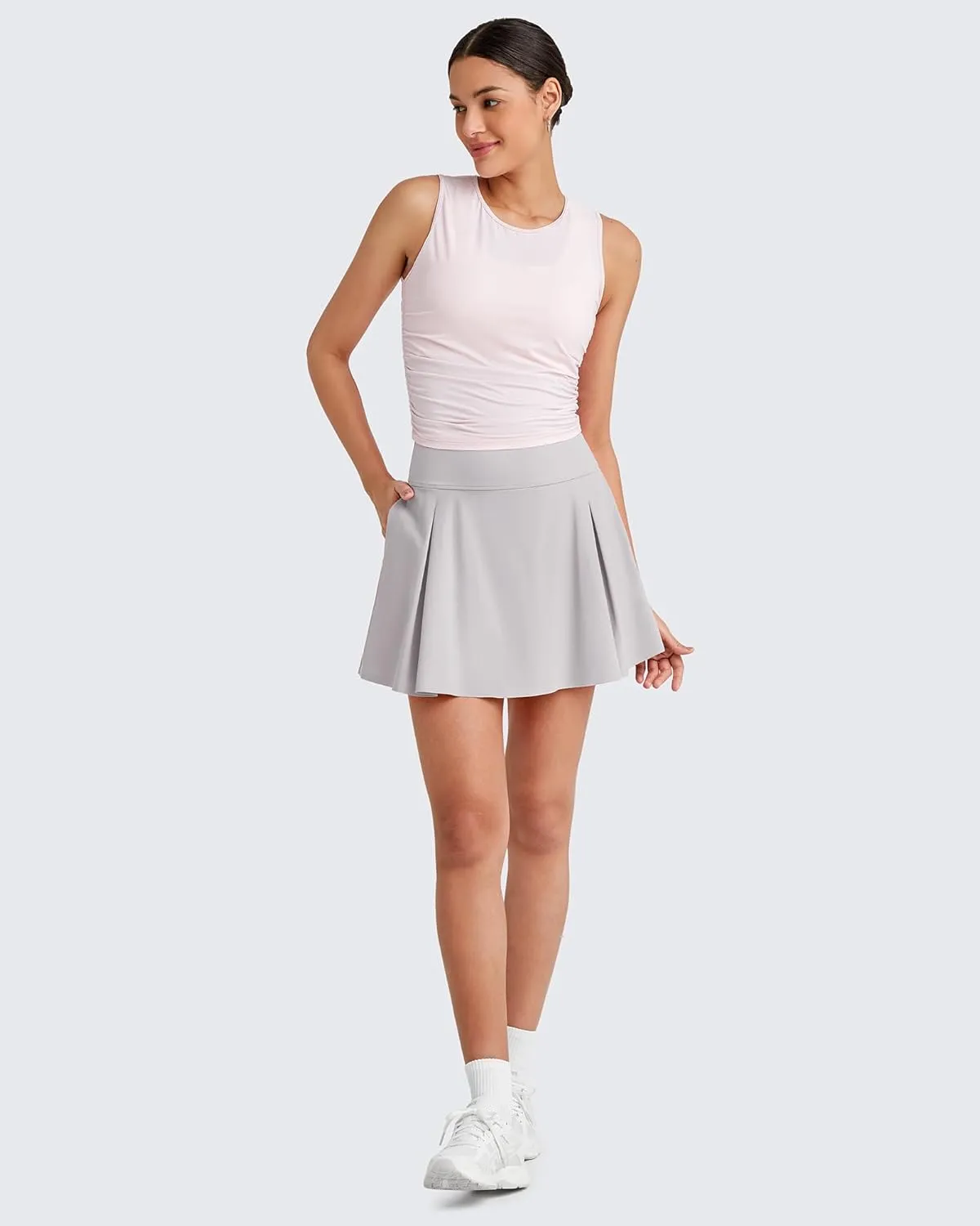 G4Free Women Tennis Skirts Athletic High Waisted Golf Skorts with 4 Pockets Inner Shorts for Pickleball Workout