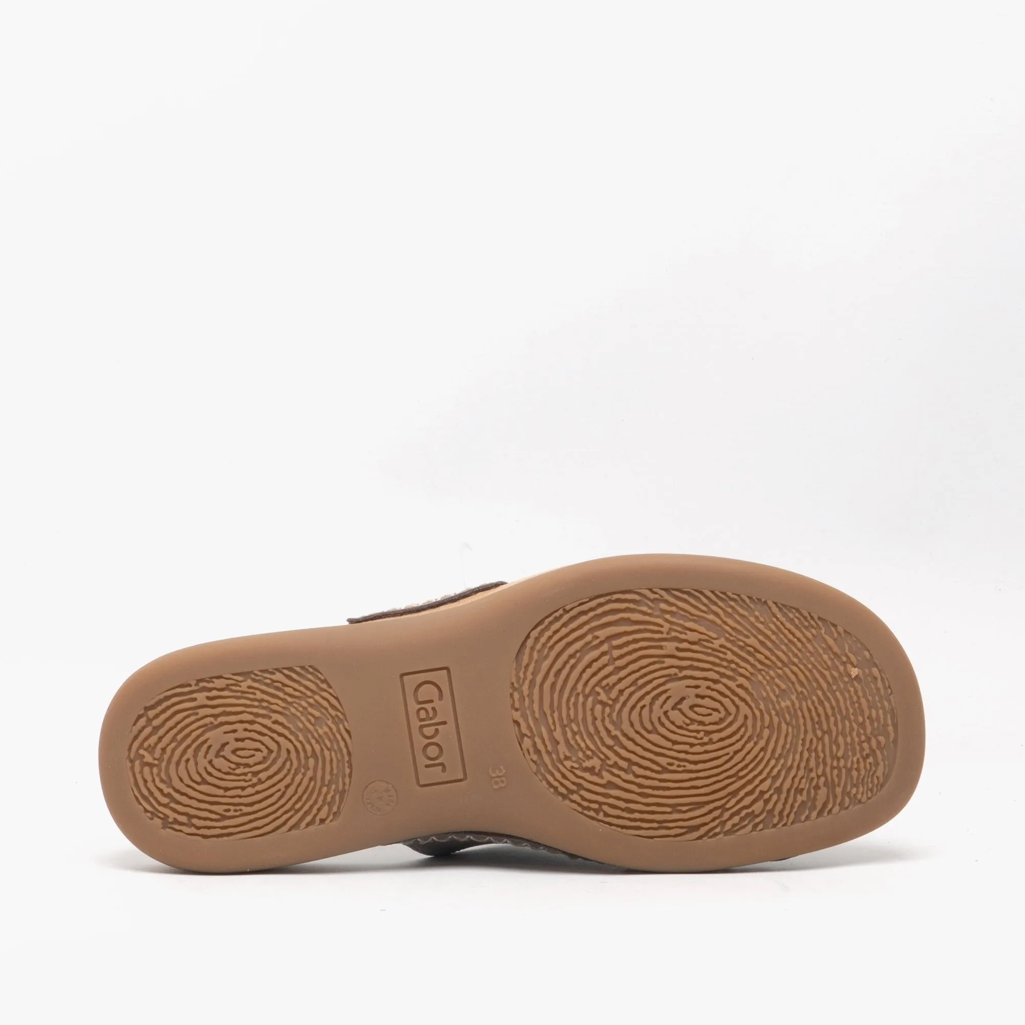 Gabor LANZAROTE Womens Leather Mule Sandals Smoke