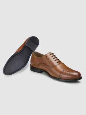 Genuine Leather Tan  Oxford Shoes
