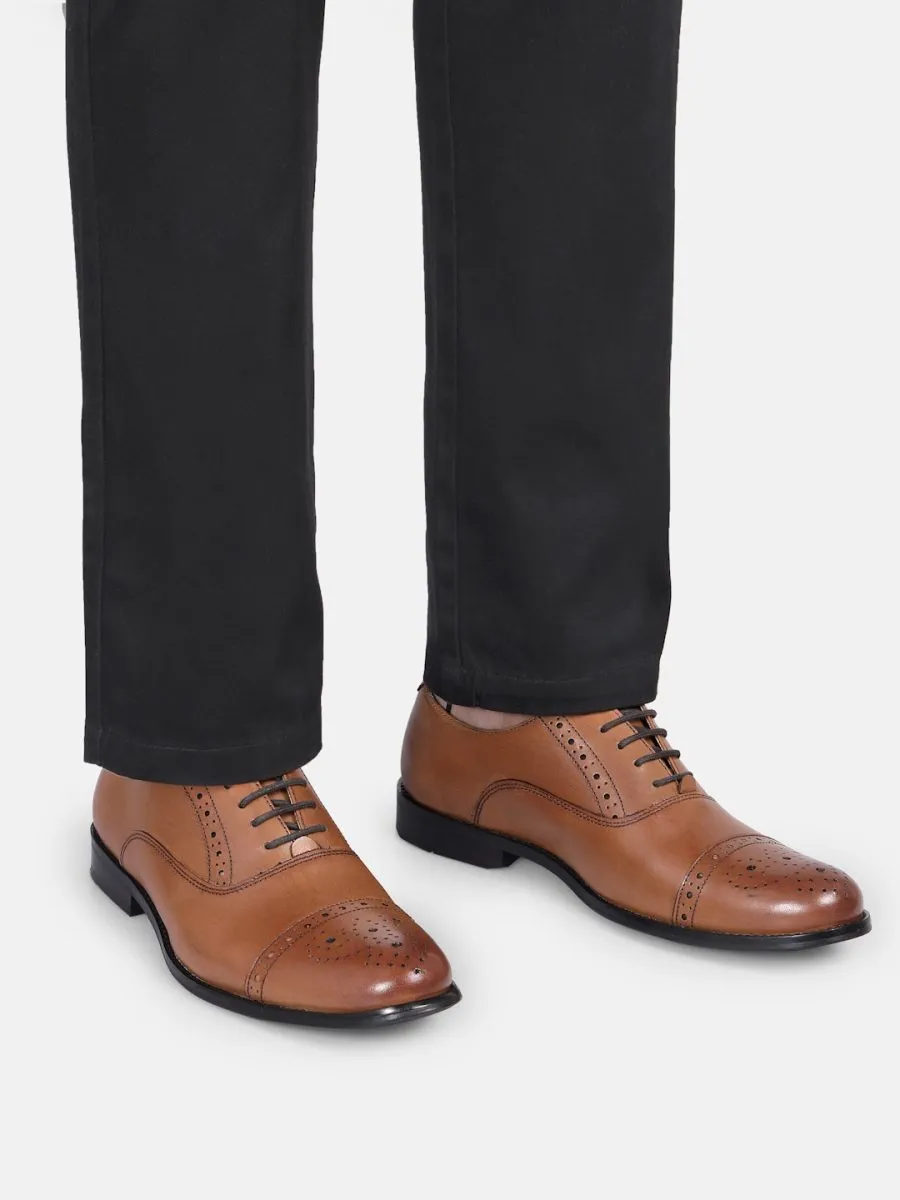 Genuine Leather Tan  Oxford Shoes