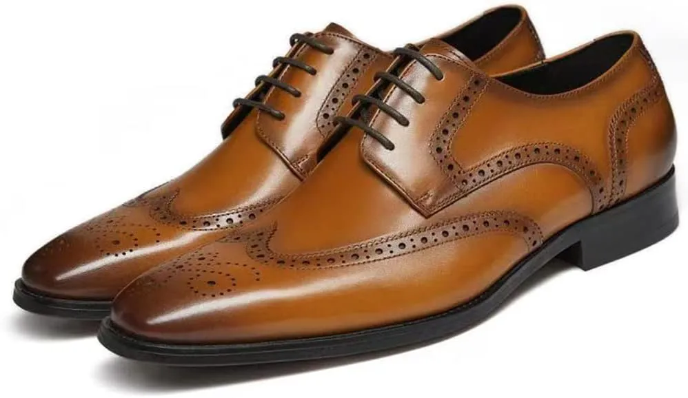GIFENNSE Men's Oxford Shoes | Mens Dress Shoes | Mens Formal Shoes | Lace Up Dress Shoes